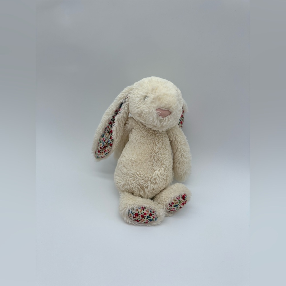 Jellycat Medium BLOSSOM CREAM BUNNY Floral 12 Soft Plush AUTHENTIC Retired EUC